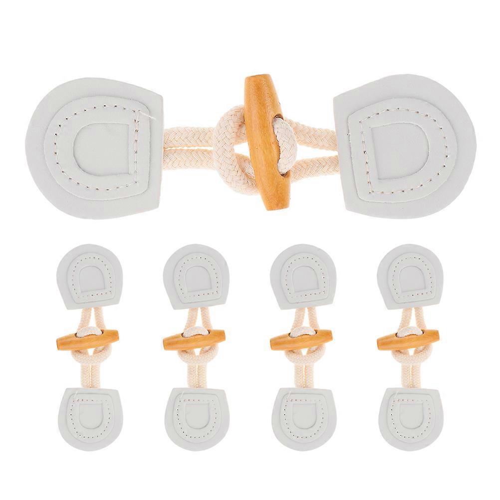 Big Coat Horn Button Sew on Toggle Closure 5Pairs for Jackets Sweaters