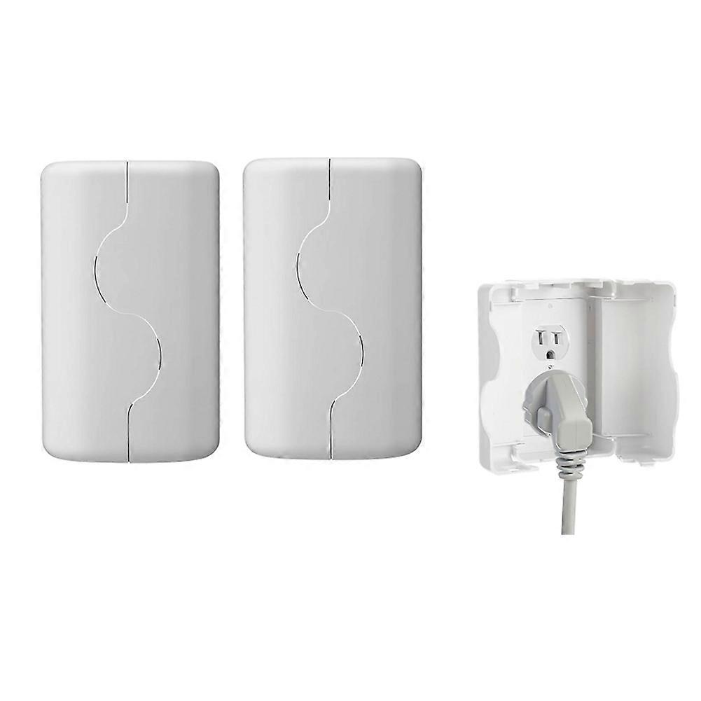 Proof Outlet Cover, Double Lock System, Duplex & Decorator Electrical Outlet Plates, Indoor Wall Outlet Covers Box 2pcs