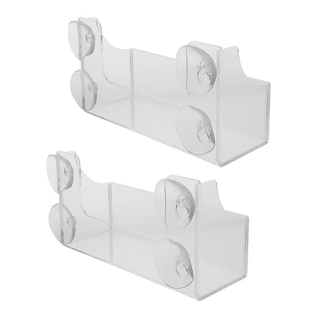 Beverage Suction Cup Rack Acrylic Fridge Organizer for 2Pcs Convenient Storage