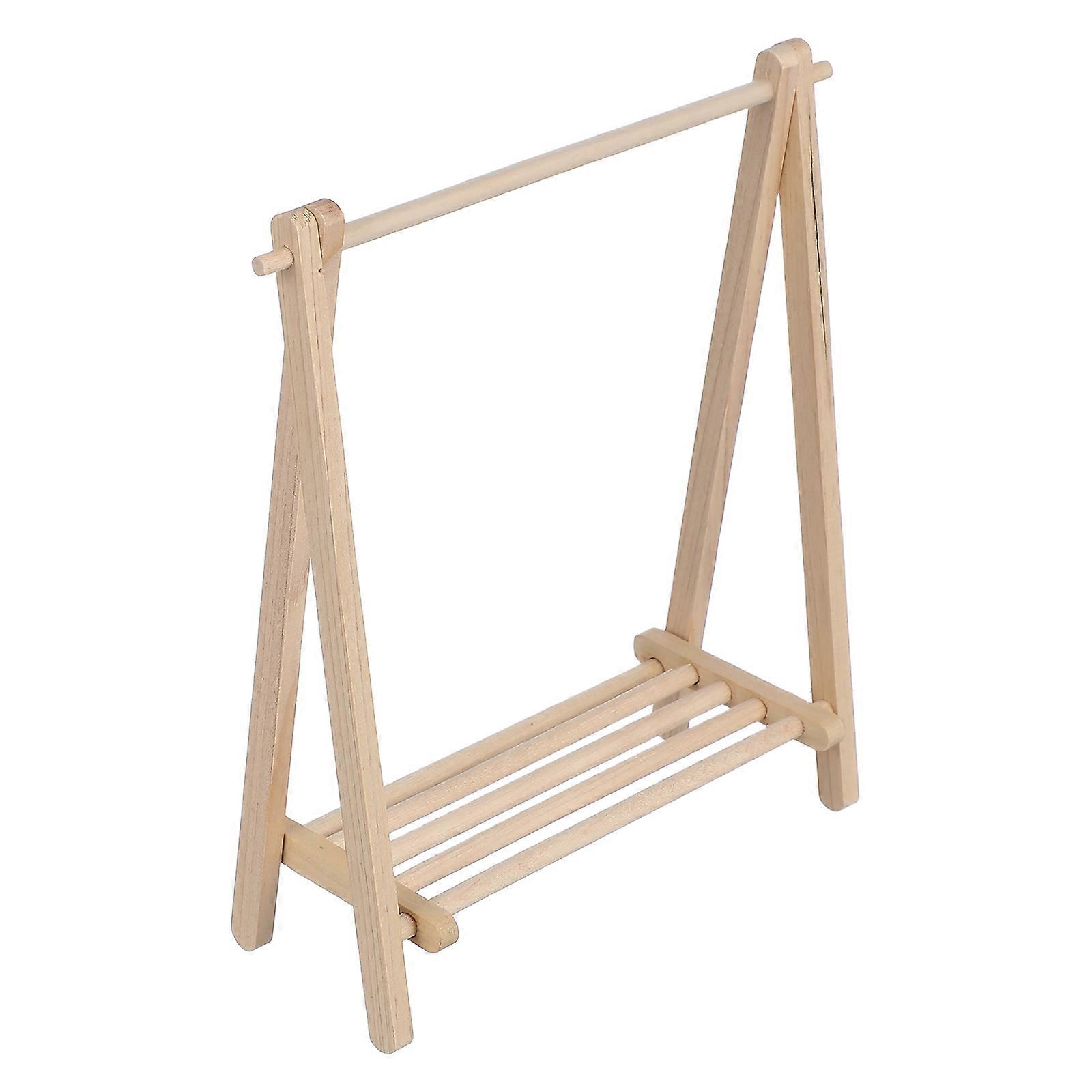 Hanger Rack Miniature Dollhouse Portable Folding Clothes Rack