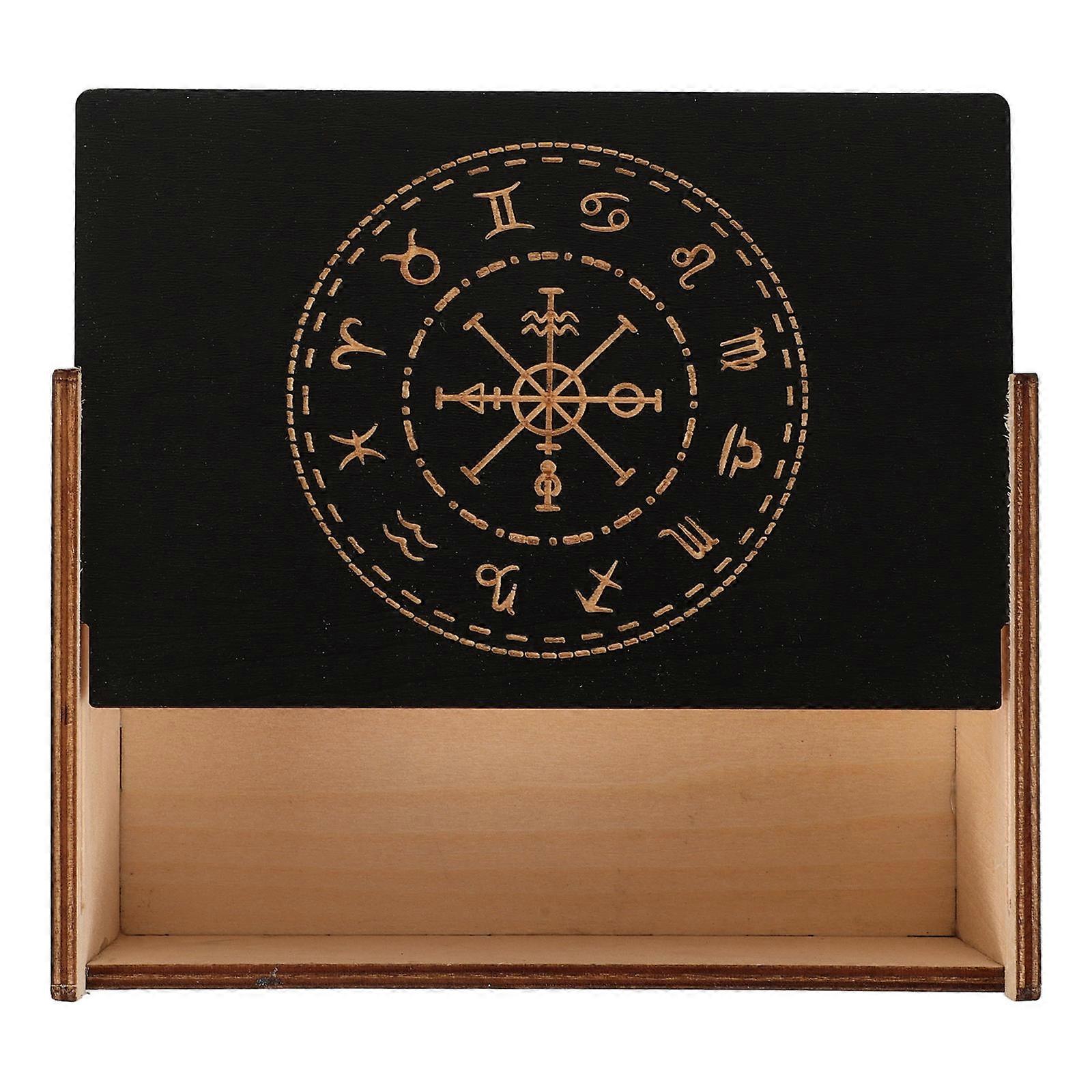 Træsmykkeskrin til kortopbevaring, sort nipsgenstandsetui