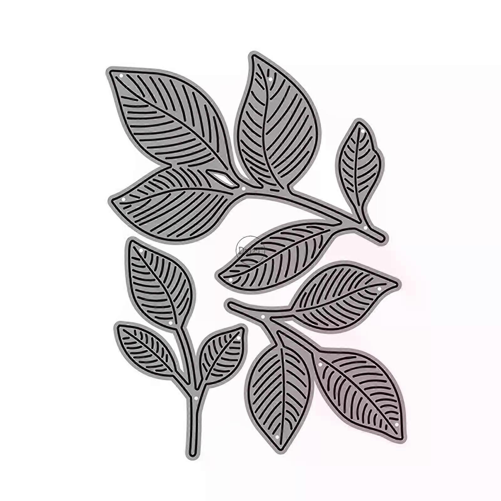 DzIxY Three Branches Leaf Metal Cutting Dies for Card Making Paper Embossing Die Cuts Sets Crafts 2023 New Templates Stencils