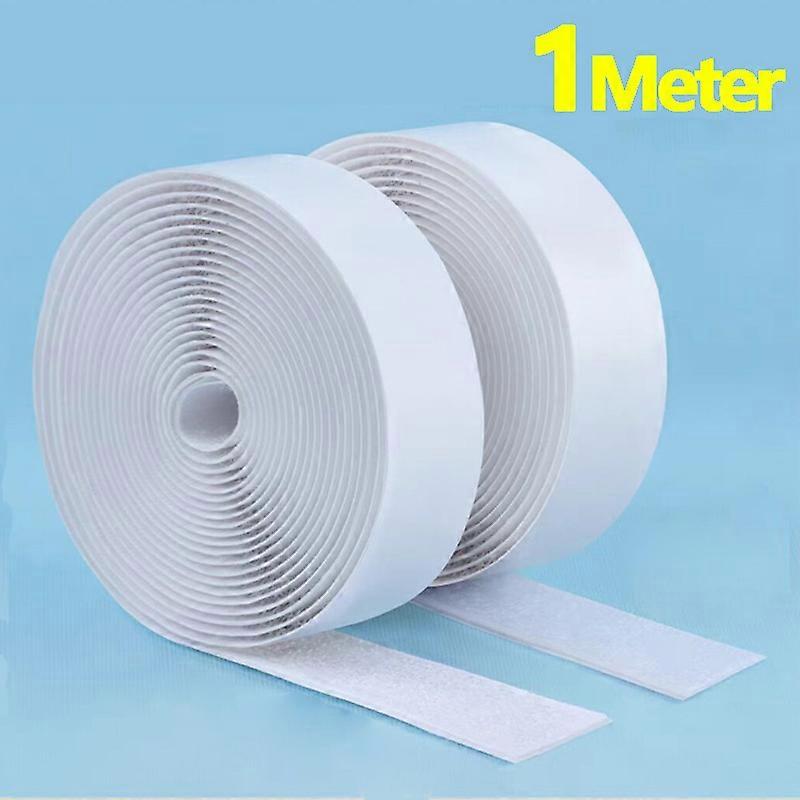 Strong Self Adhesive Hook and Loop Tape 25Meters Nylon Sticky Back Heavy Duty Adhesive Velcros Fastener Strip for Home DIY Craft