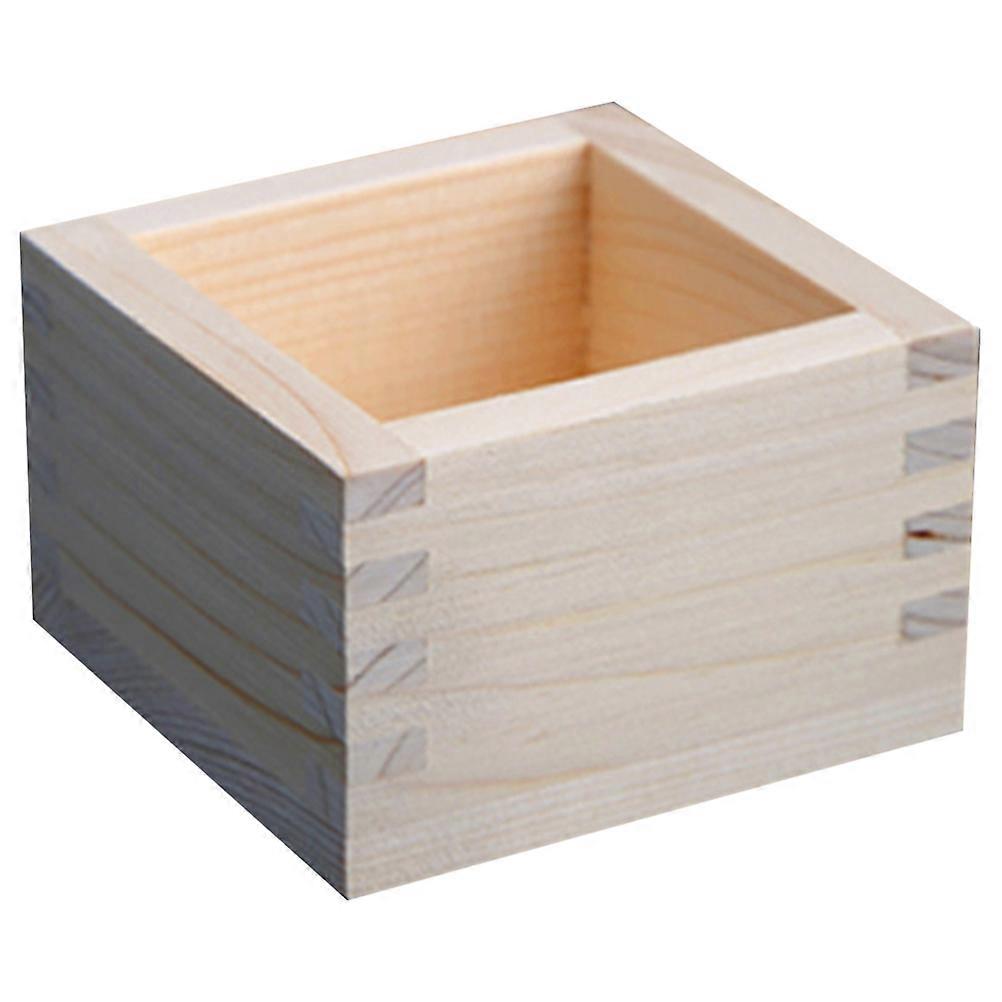 Reusable Wood Sake Box for Sake Cup Storage and Small Item Holding