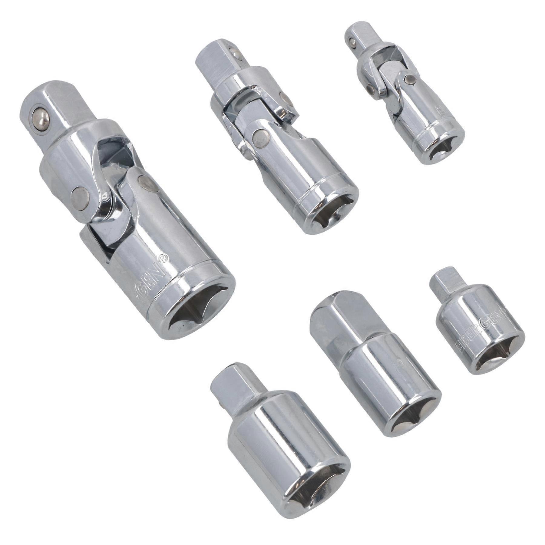Socket Adaptor Adapter Step Up Reducer And Universal Joints UJ’s 7pc By Bergen