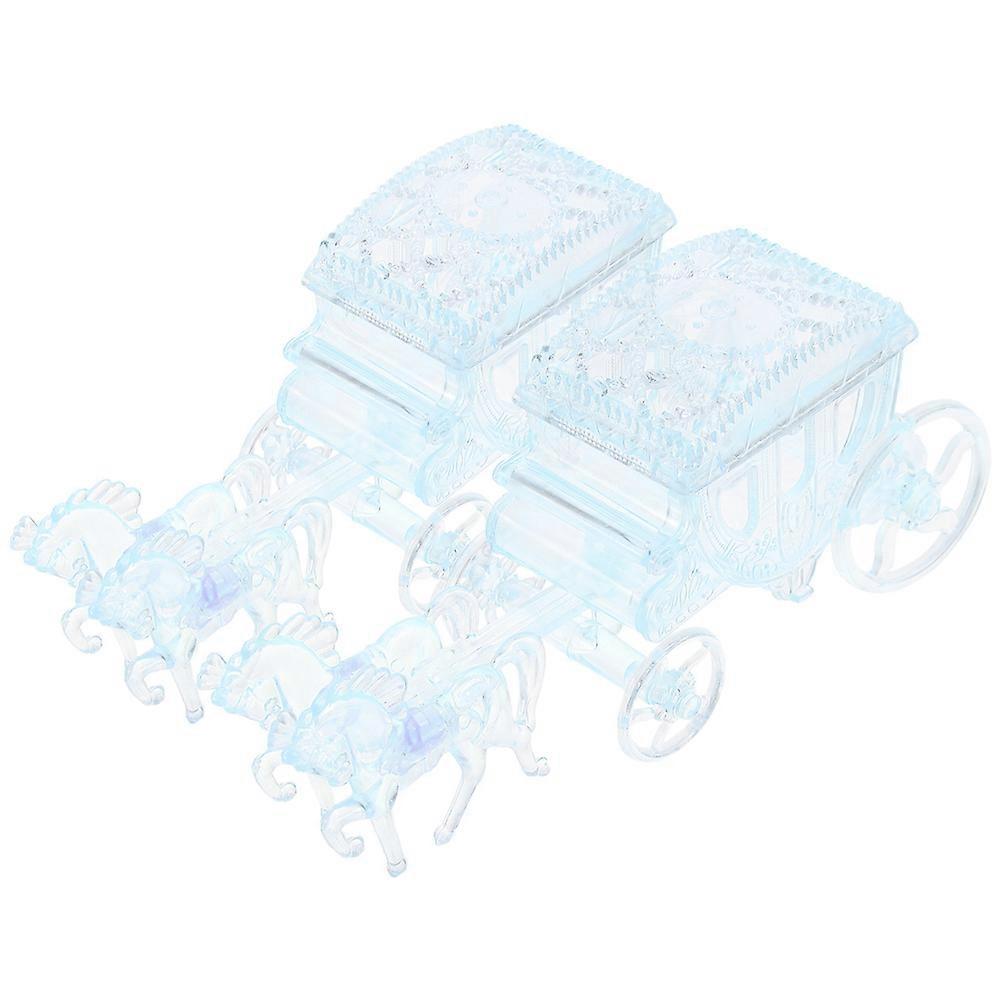 Candy Packaging Box for Party 2Pcs Wedding Carriage Candy Storage Holder