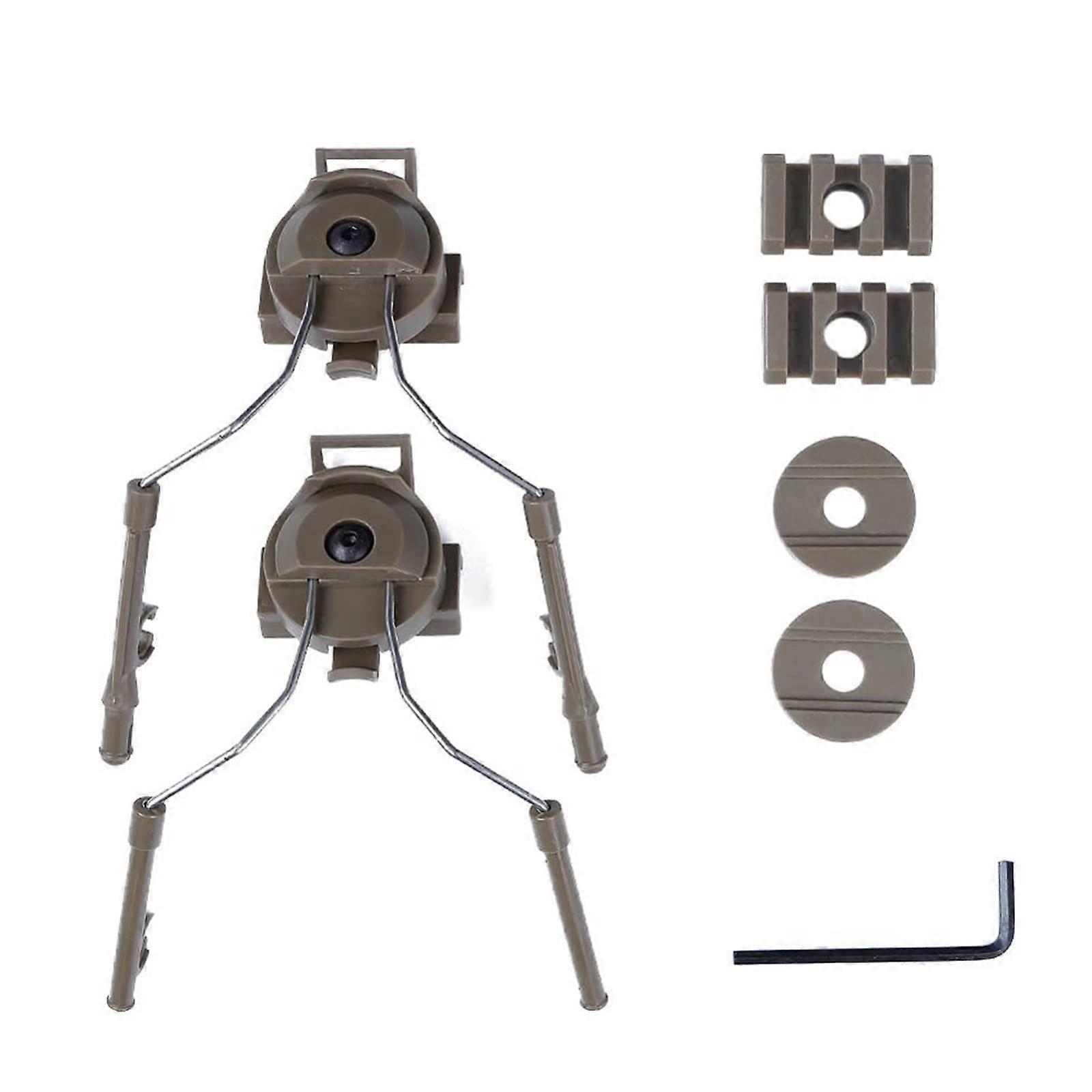 Tactical Helmet Headset Adapter with 360° Rotation and FAST Helmet Rail Mount, Left and Right Pair