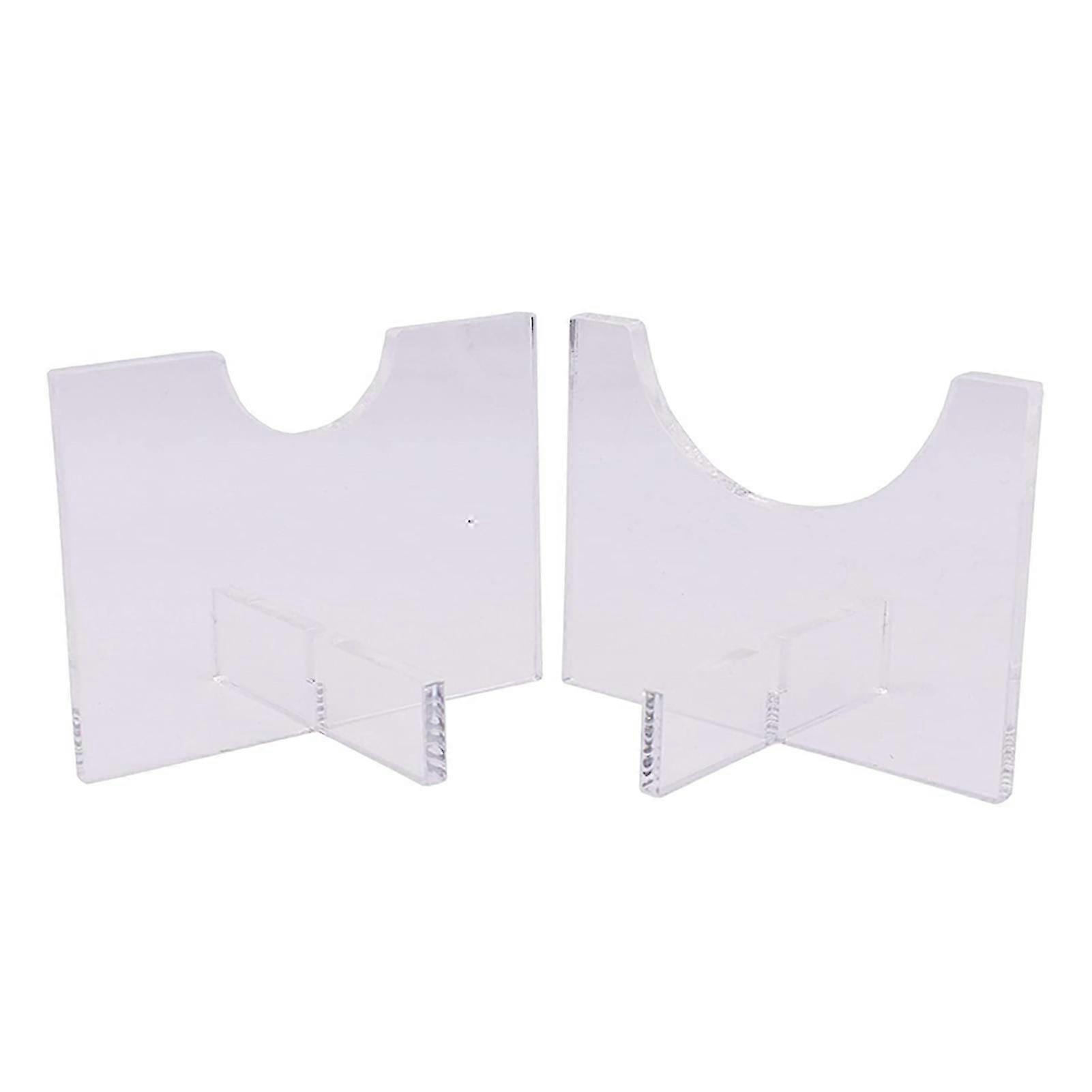 2pcs Clear Acrylic Baseball Bat Table Tennis Stick Horizontal Display Shelf