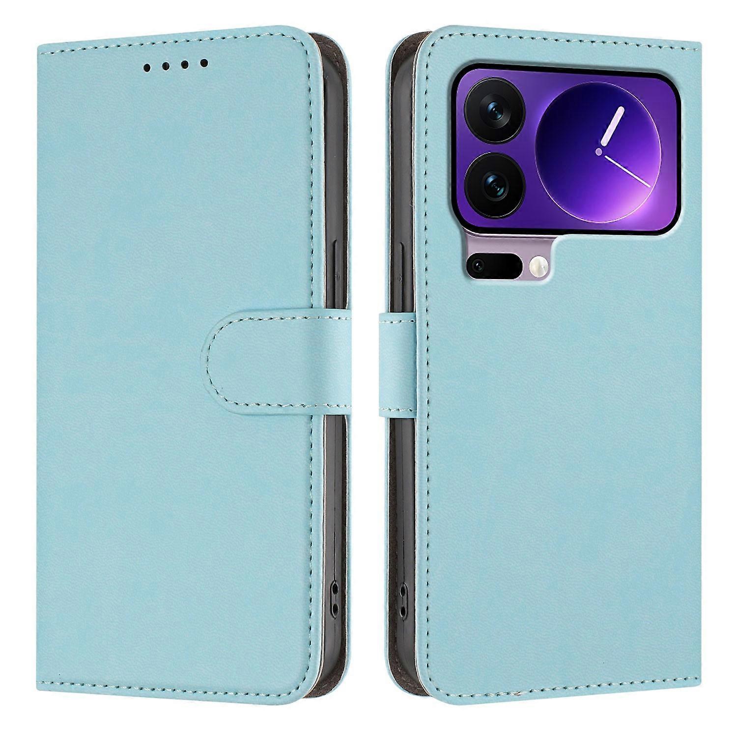For Xiaomi 17 Pro Leather Case Solid Color Phone Cover with Wallet