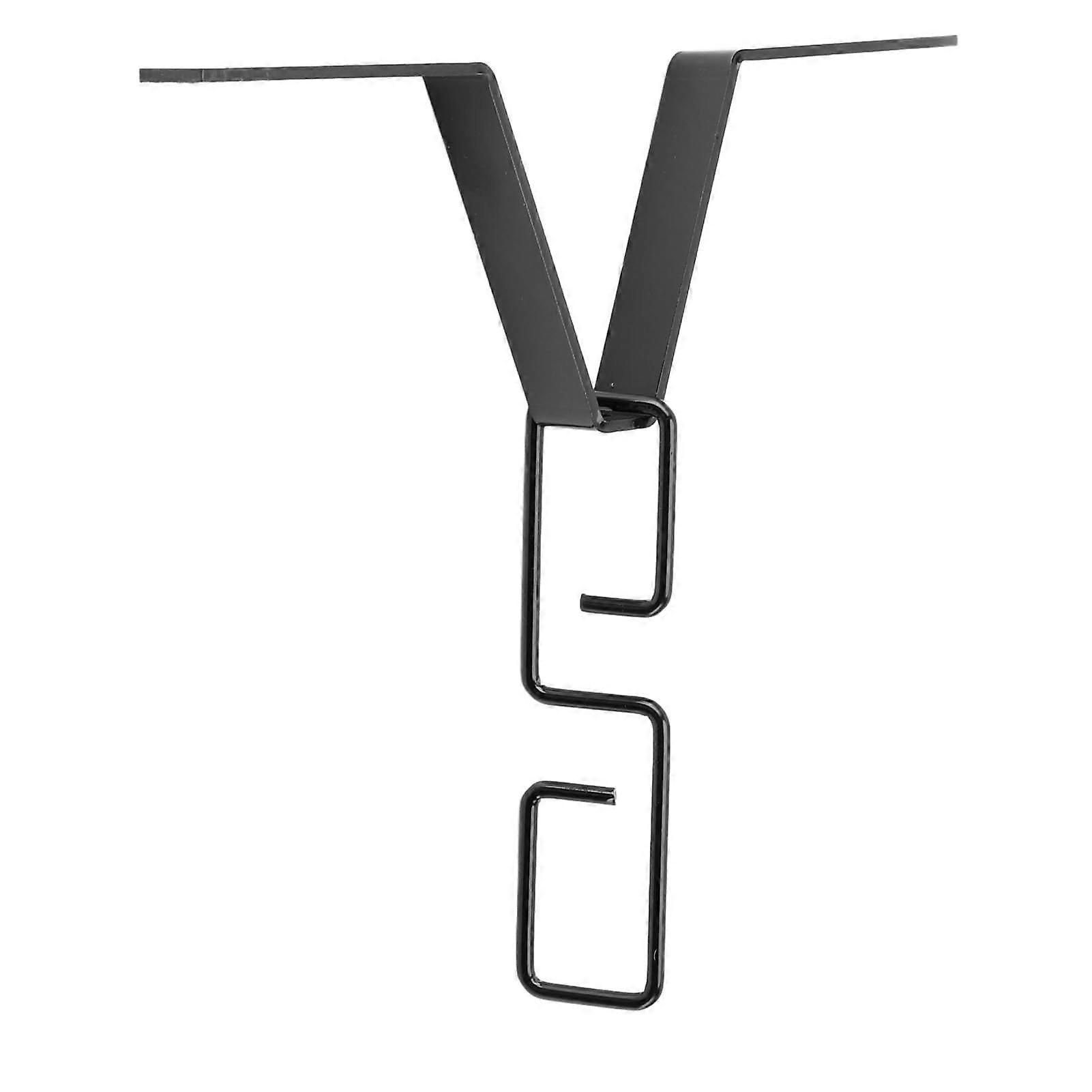 Iron Rain Chain Gutter Clip Black with Adjustable Drain Pipe Adapter for Universal Fit