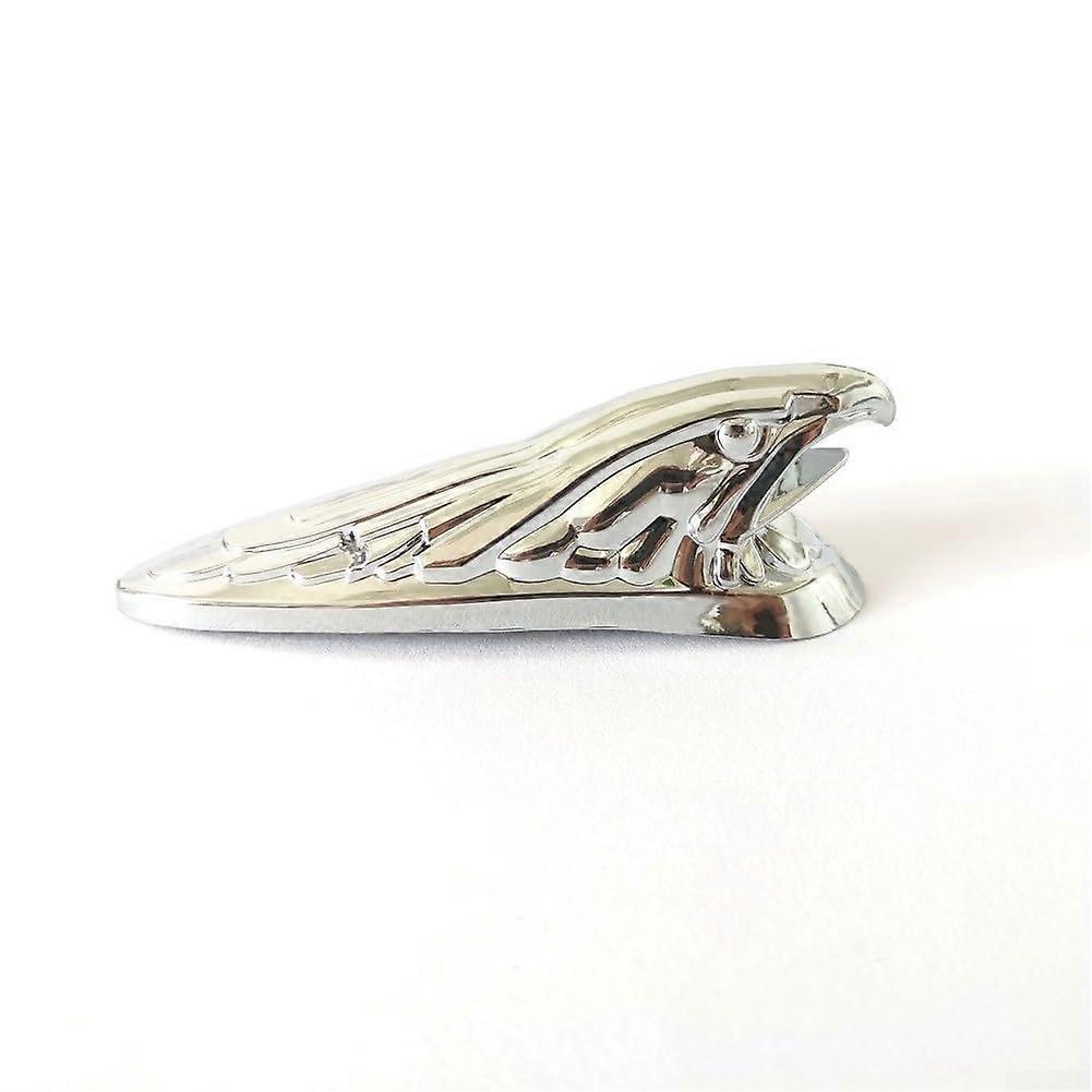 Motorcycle Fender Ornament with Eagle Head Design, Chrome Emblem for Universal Front Mudguard