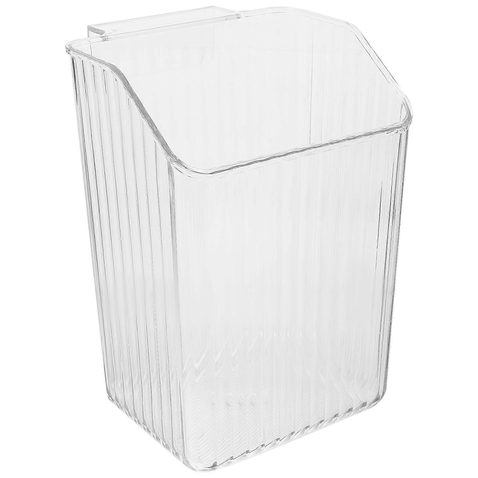 Hanging Kitchen Waste Basket Plastic Trash Bin Transparent for Storage 4Pcs