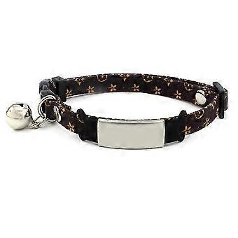 Paw-some Protection: Custom Cat Collars, High-Density Polyester, Stainless Steel Slide-On ID Tags, Quick Release Safe Buckle, Suitable For 26-27s