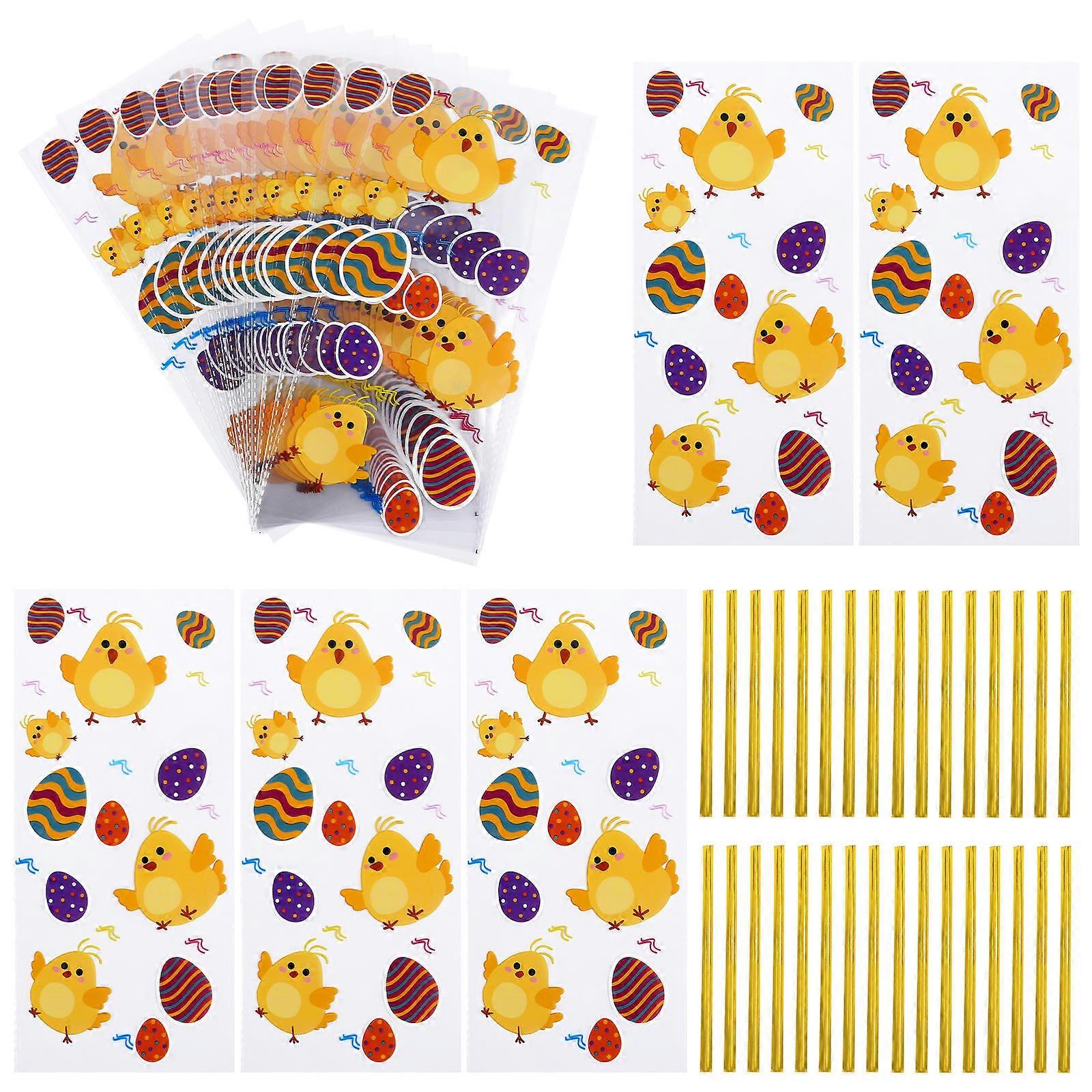 Candy Wrappers Easter Transparent Bags for Storage Use with Rabbit 3Sets