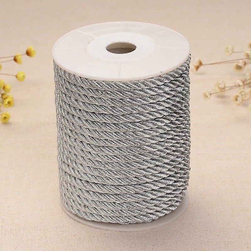 Twisted Nylon Thread Silver 5mm about 18~19yards/roll(16.4m~17.3m/roll)