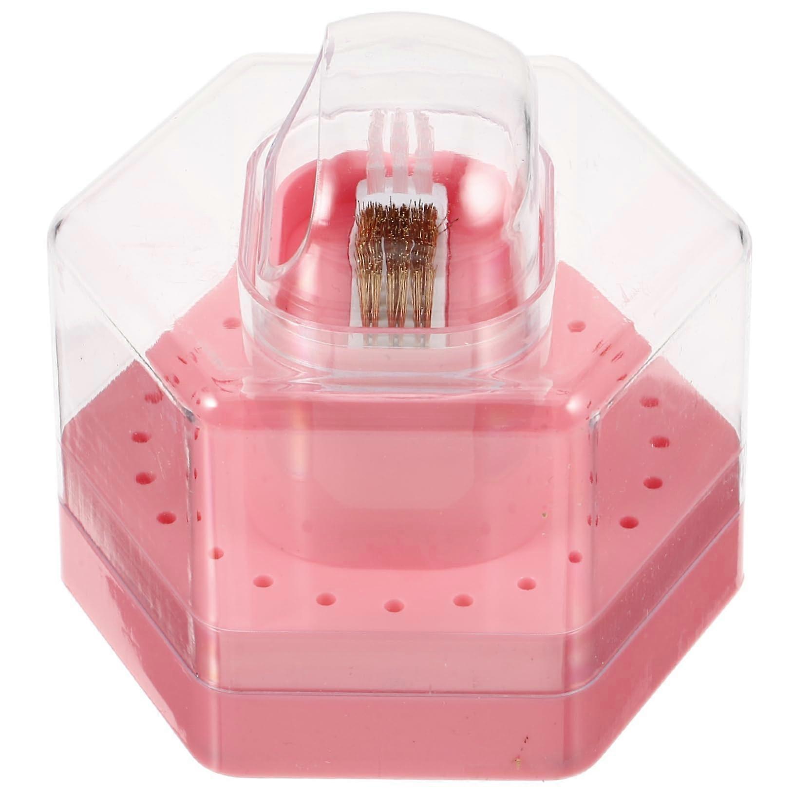 Nail Drill Bit Holder with Dustproof Protection, Clear Display Stand and MultiBit Storage Box