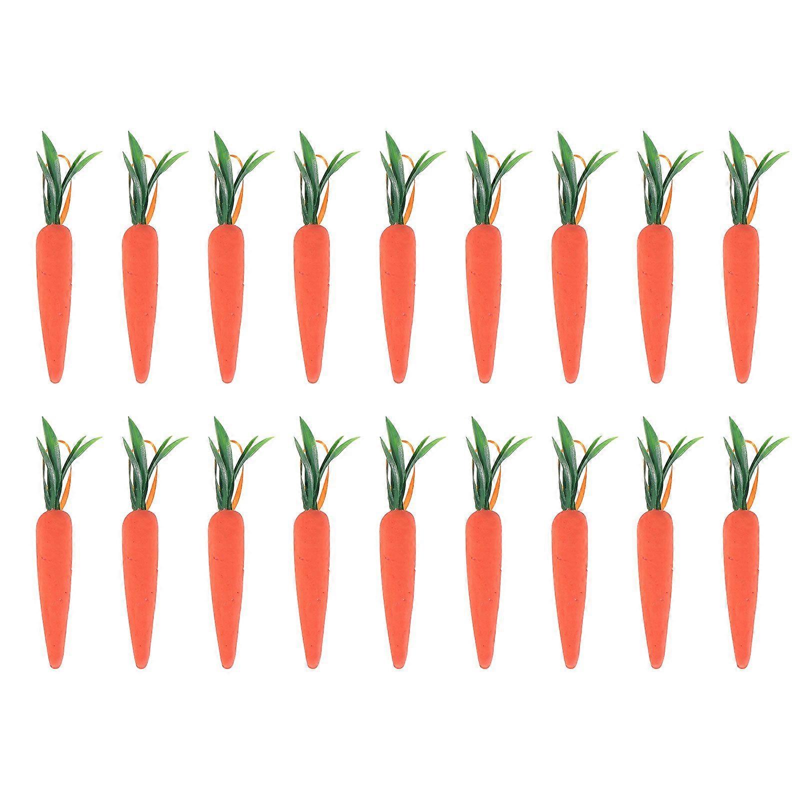 18pcs Easter Simulation Carrot Pendants Easter Scene Layout Props Carrot Decors (Orange)