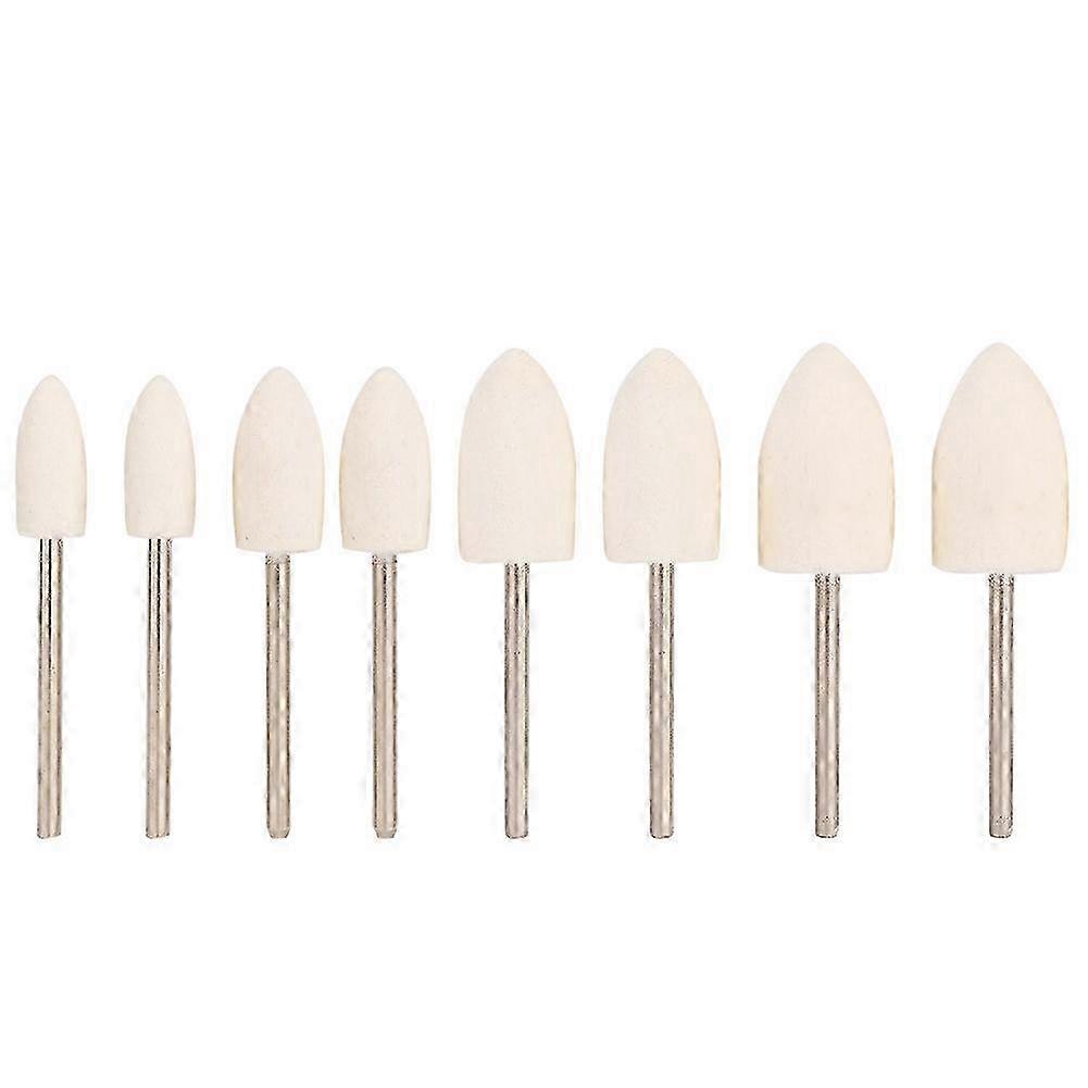 8pcs Conical Head Wool Polishing Wheel Grinding Head Polishing Tool Accessory