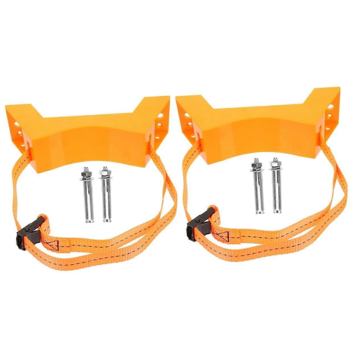 Gas Cylinder Wall Mount Bracket with Adjustable Strap for 100lb Propane and Nitrogen Tanks, 2pcs