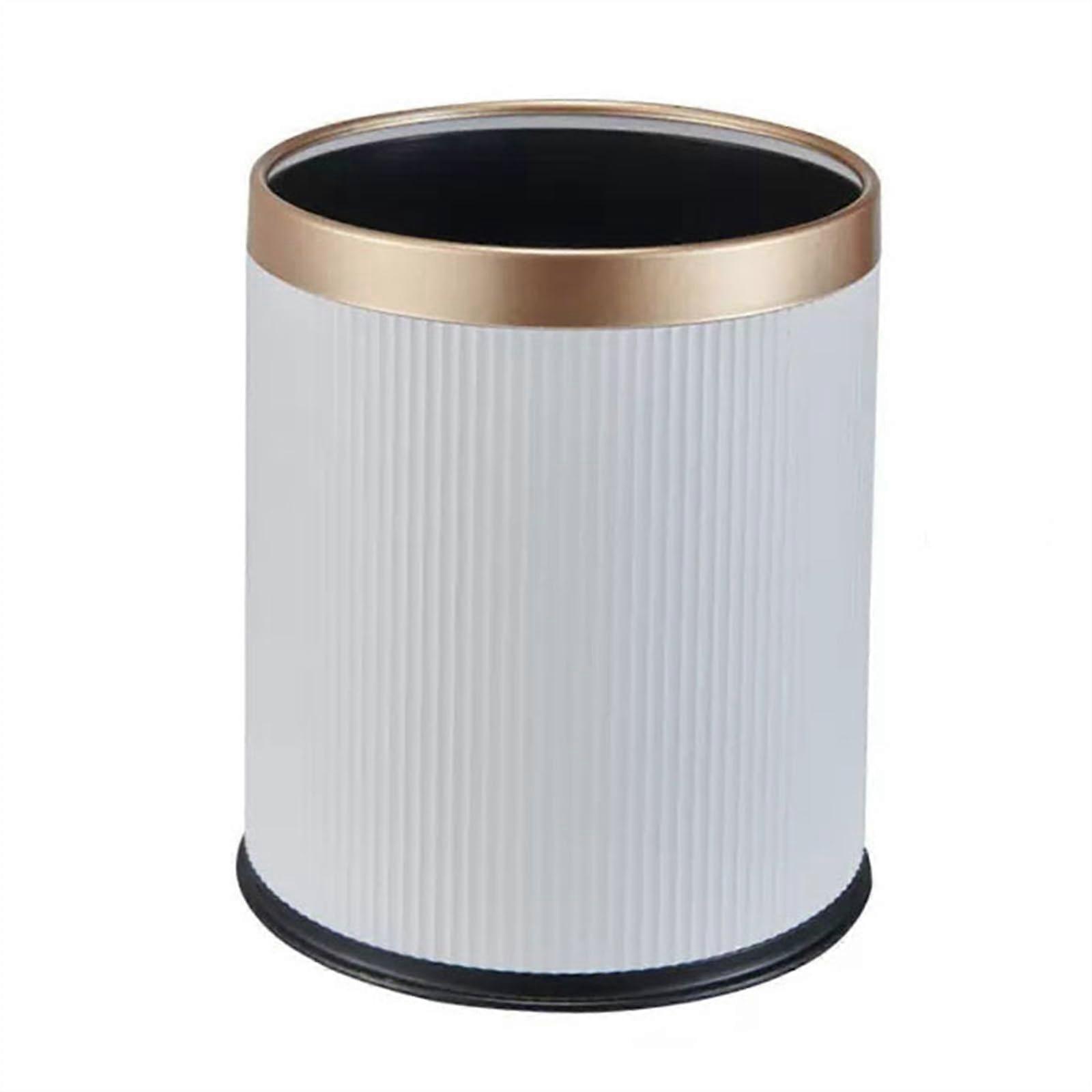 Kitchen Trash Can with Large Opening Design, Rounded Edge Safety, Compact Bin for Bathroom or Office