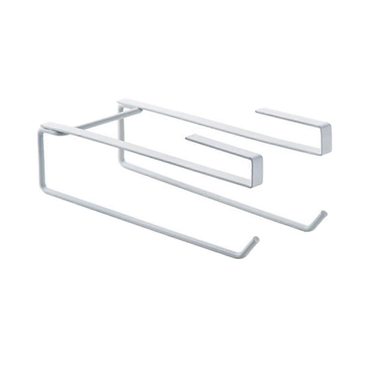 Paper Towel Holder Wall Mount Under Cabinet White SpaceSaving Organizer for Kitchen