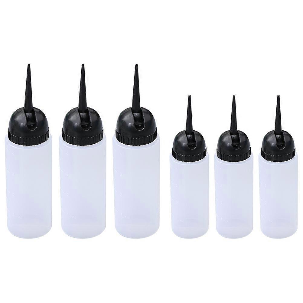 Hair Dye Container Plastic for Shampoo Application 6Pcs Black