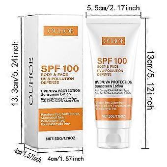 Sun Block Defence Face Body SPF100 Sunscreen UV Pollution Moisturizing Sunscreen for Women Men