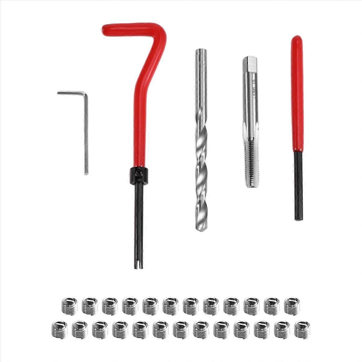 30PCS Thread Repair Kit M6x1 for Restoring Thread Spanner