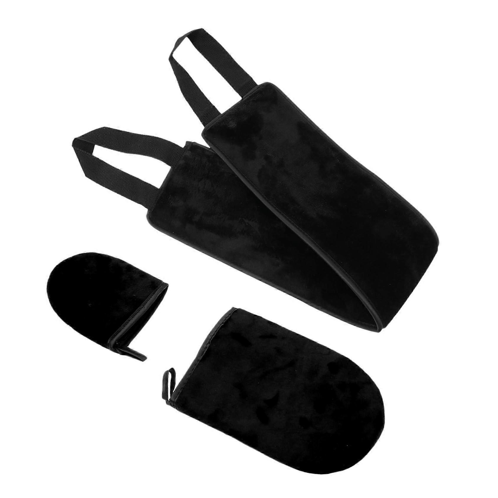 Self Tanning Mitt and Back Applicator Set, 3pcs Reusable Gloves for Even Coverage and Exfoliating