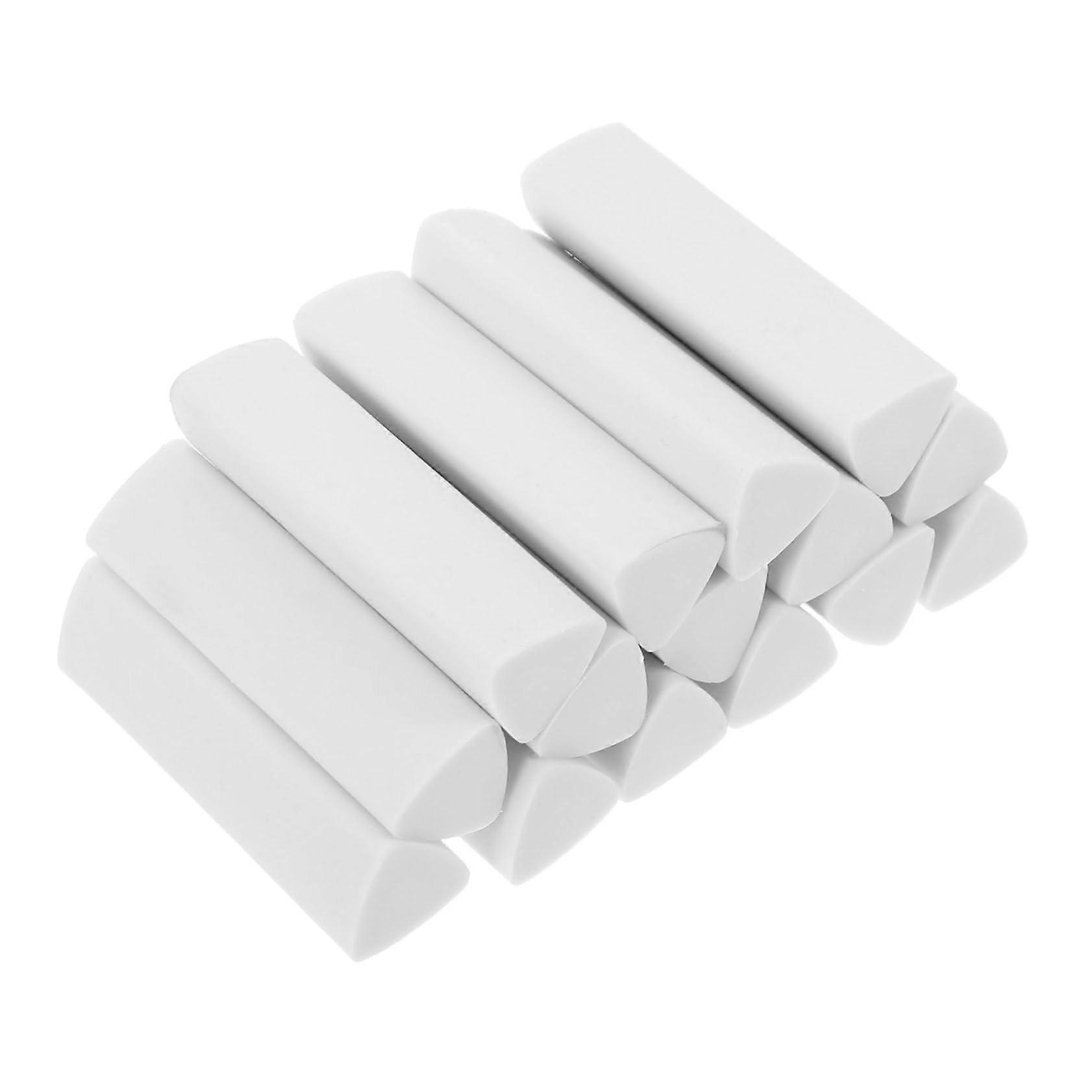 15pcs Triangular Erasers Set with Ergonomic Triangle Grip for School and Office Sketching