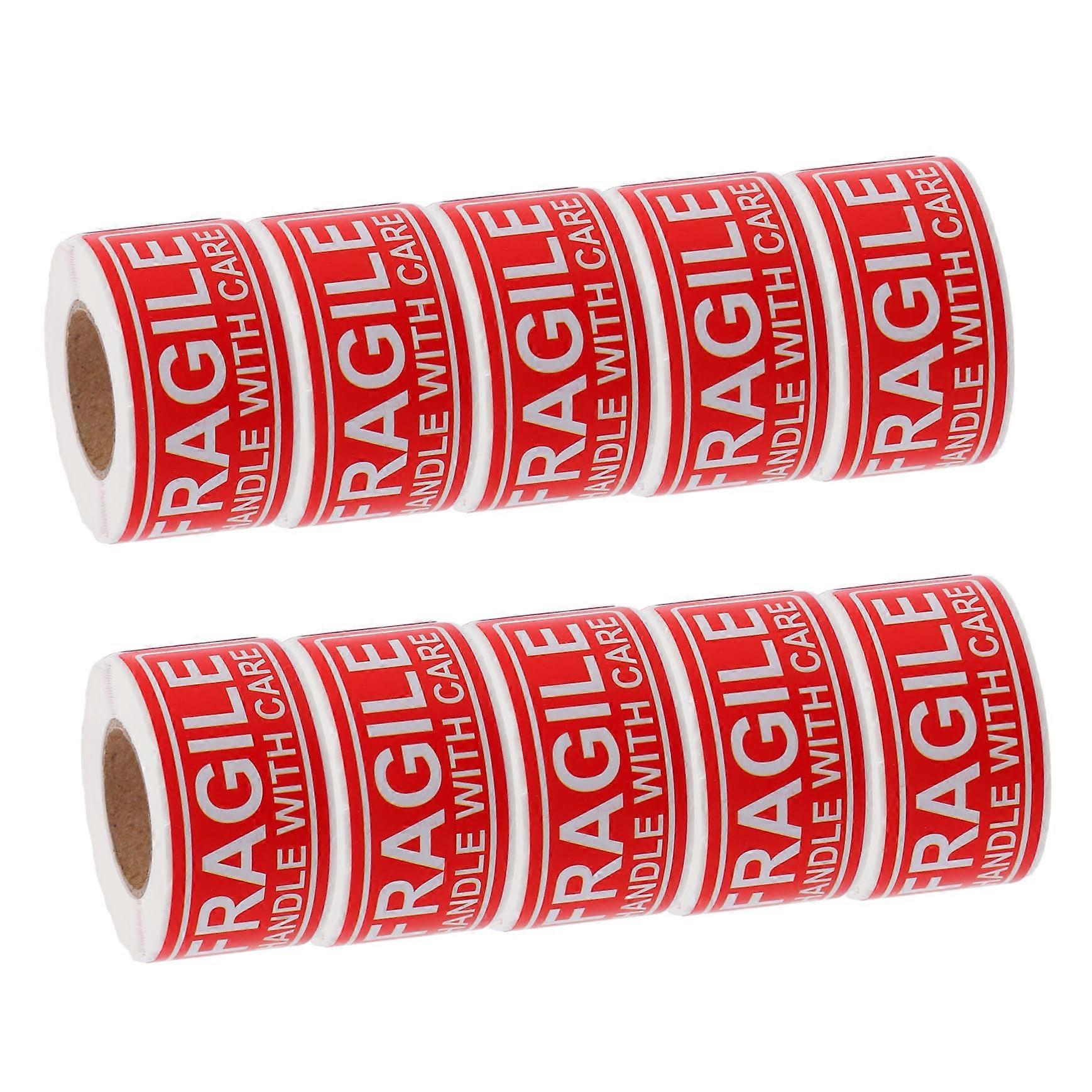 Fragile Stickers for  with Bold Warning Text, Easy Peel Adhesive, 10 Rolls MultiType Set