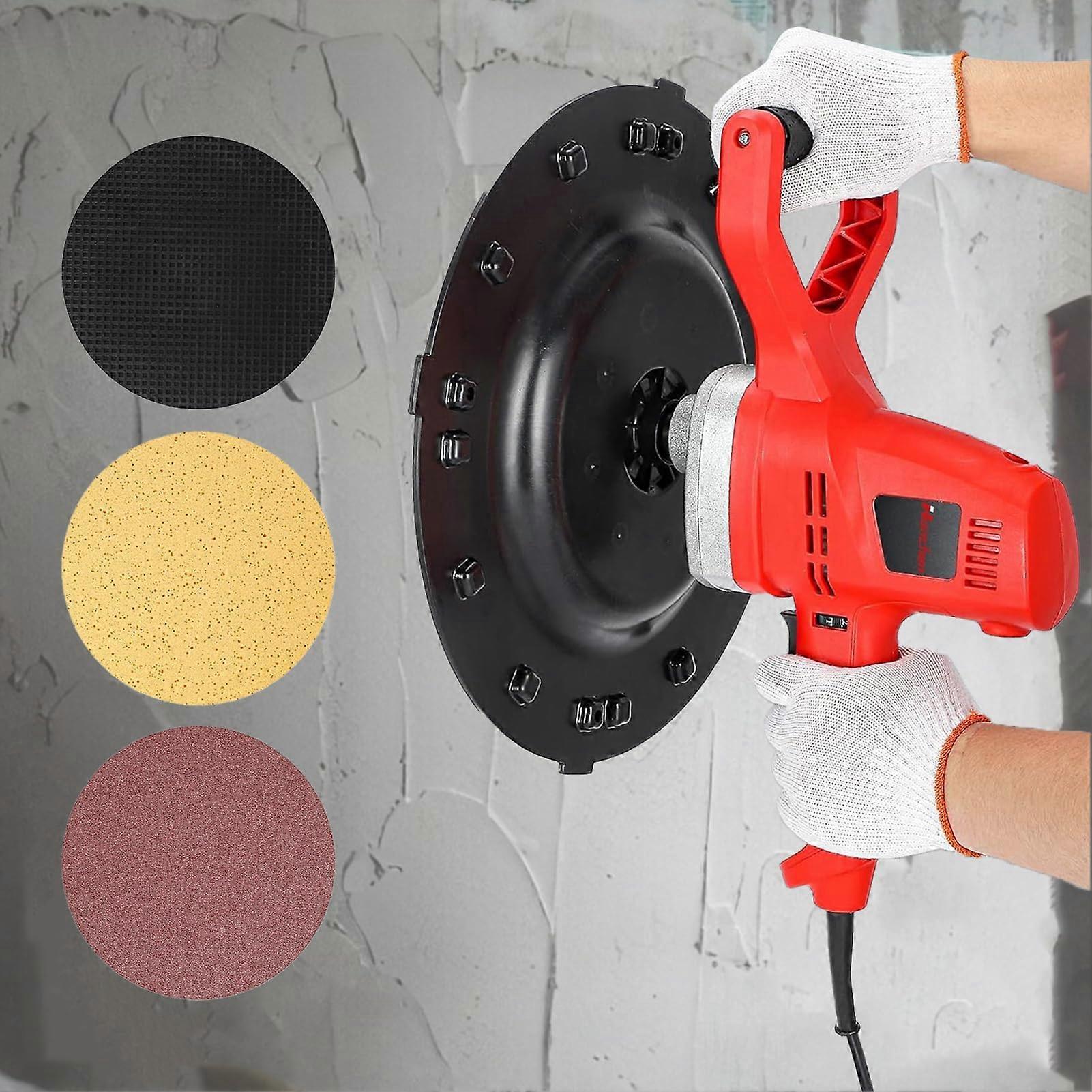 1280W Electric Wall Sander and Concrete Surface Grinder with Adjustable 16 Speed, Dual Handle