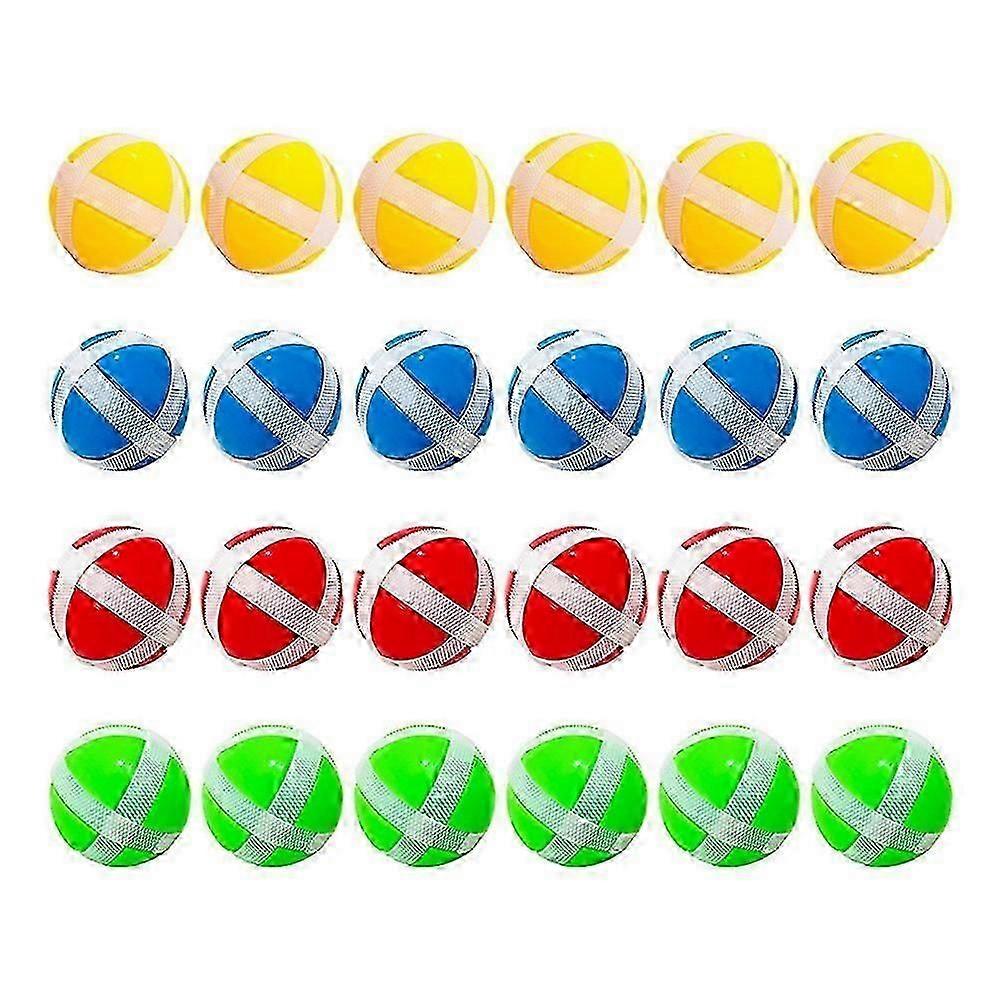 Hook and Loop Sticky Balls for Fabric Dart Board - 24-Pack Multicolor Darts Game Accessories