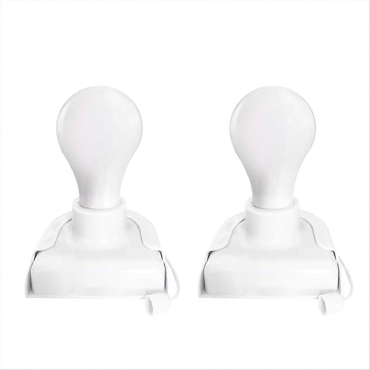 2 Pack Stick-Up Battery Lights with Pull Chain for Closet/Wall