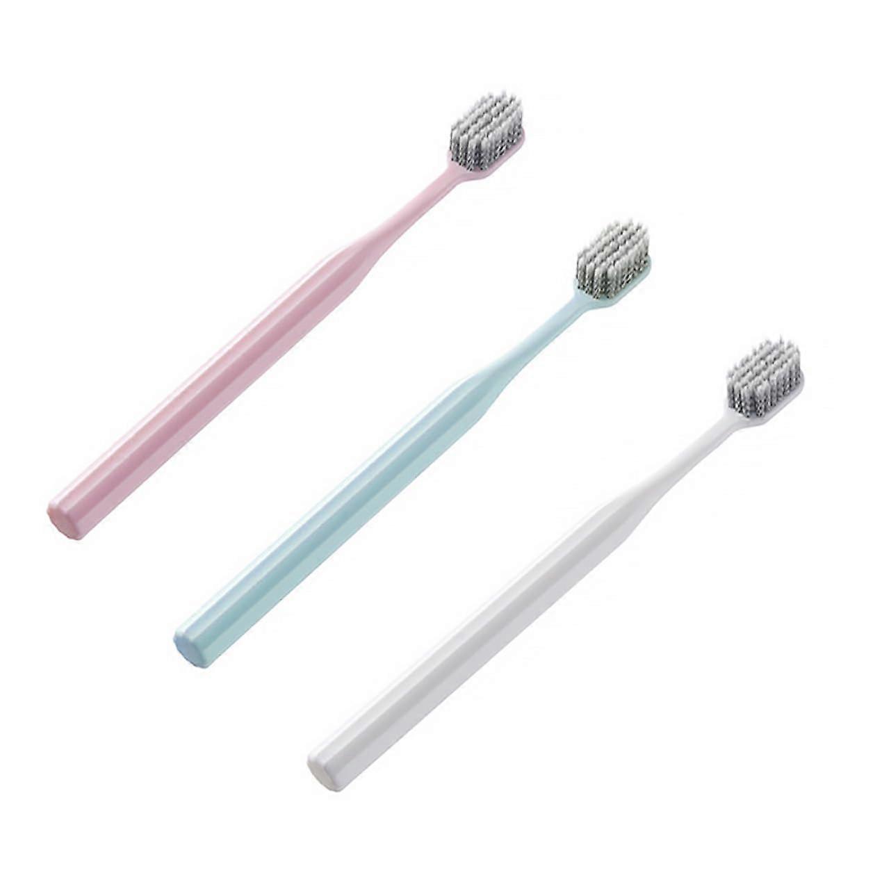3pcs Extra Soft Toothbrush for Adults Sensitive Teeth Plaque Removal Ergonomic Handle