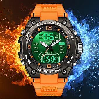Reloj deportivo digital resistente al agua para hombre, reloj digital militar con alarma, luz de fondo, reloj clásico de esfera grande.