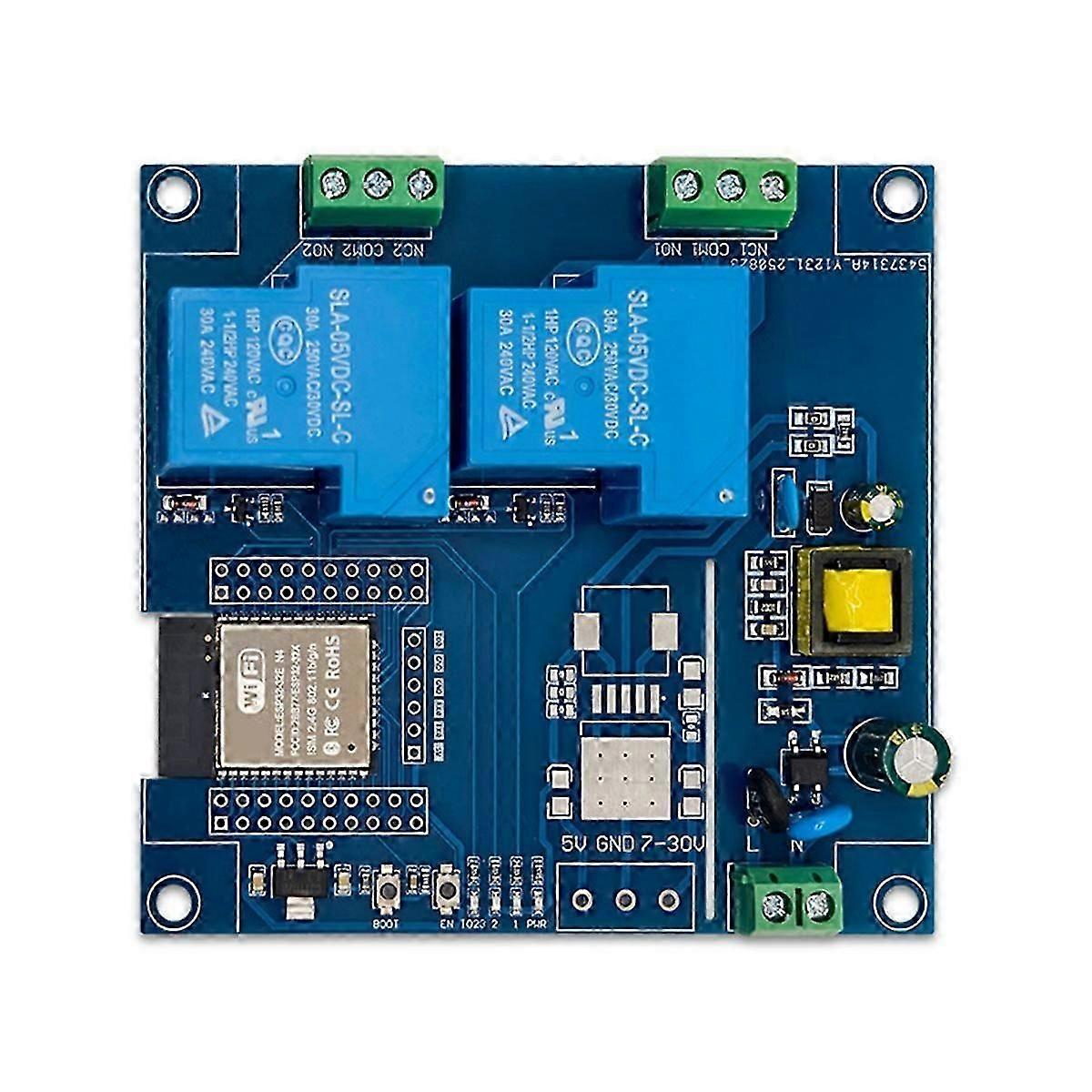 ESP32 2-Channel 30A Relay Module Bluetooth WiFi AC220V