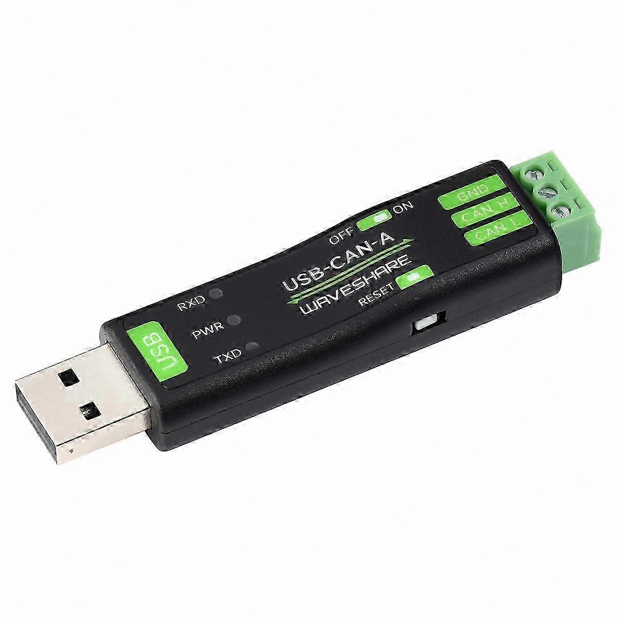 Waveshare USB-CAN Adapter Model A, STM32-Based, Multi-Mode & Multi-OS Compatible CAN Bus Analyzer