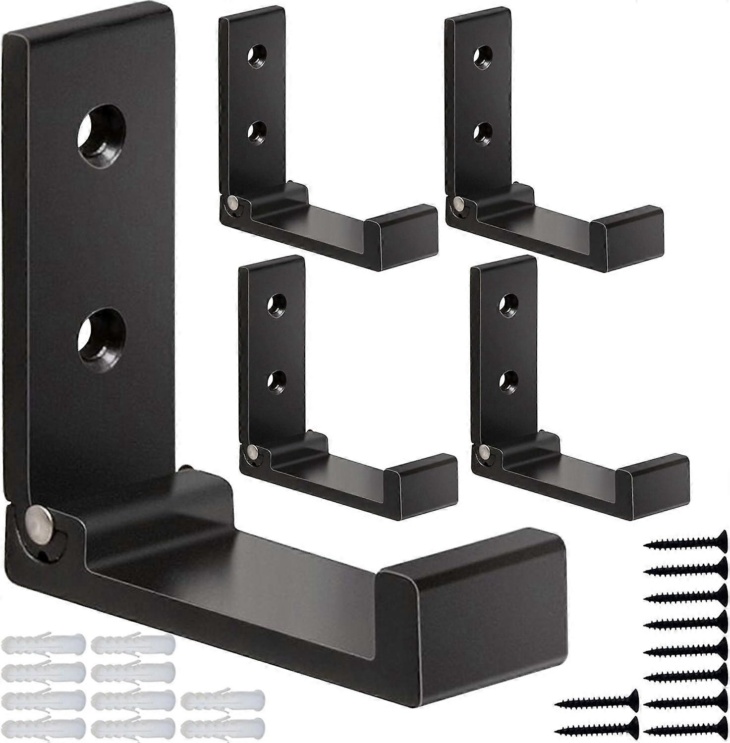 Foldable coat hooks, 5 wall-mounted coat hooks -FO-