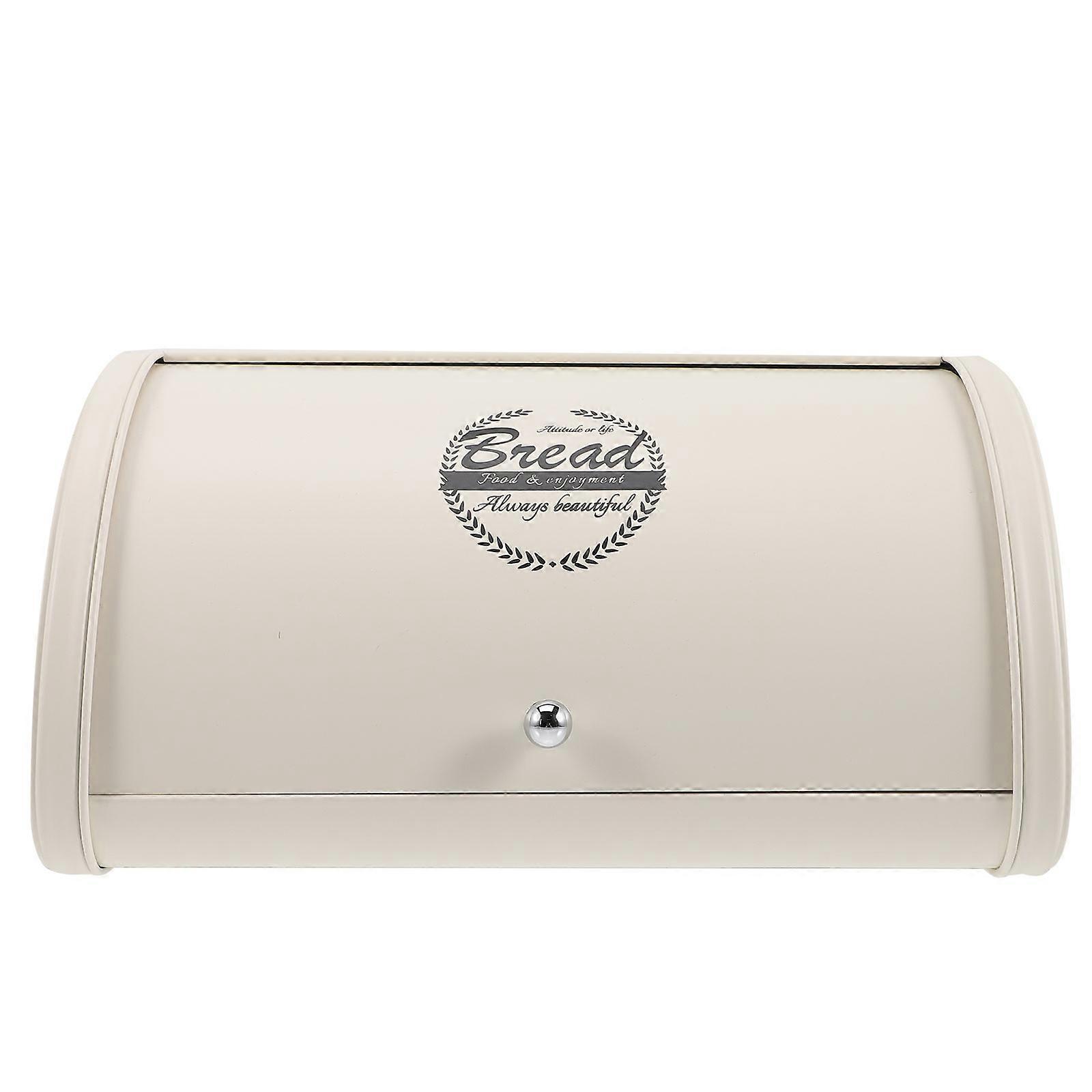 Metal Bread Box White Bread Container for Home Use Storage
