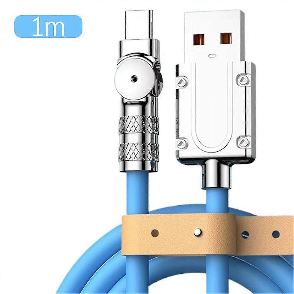 180 rotatable data cable Type C Powerful 120W Super Fast Charging Cable