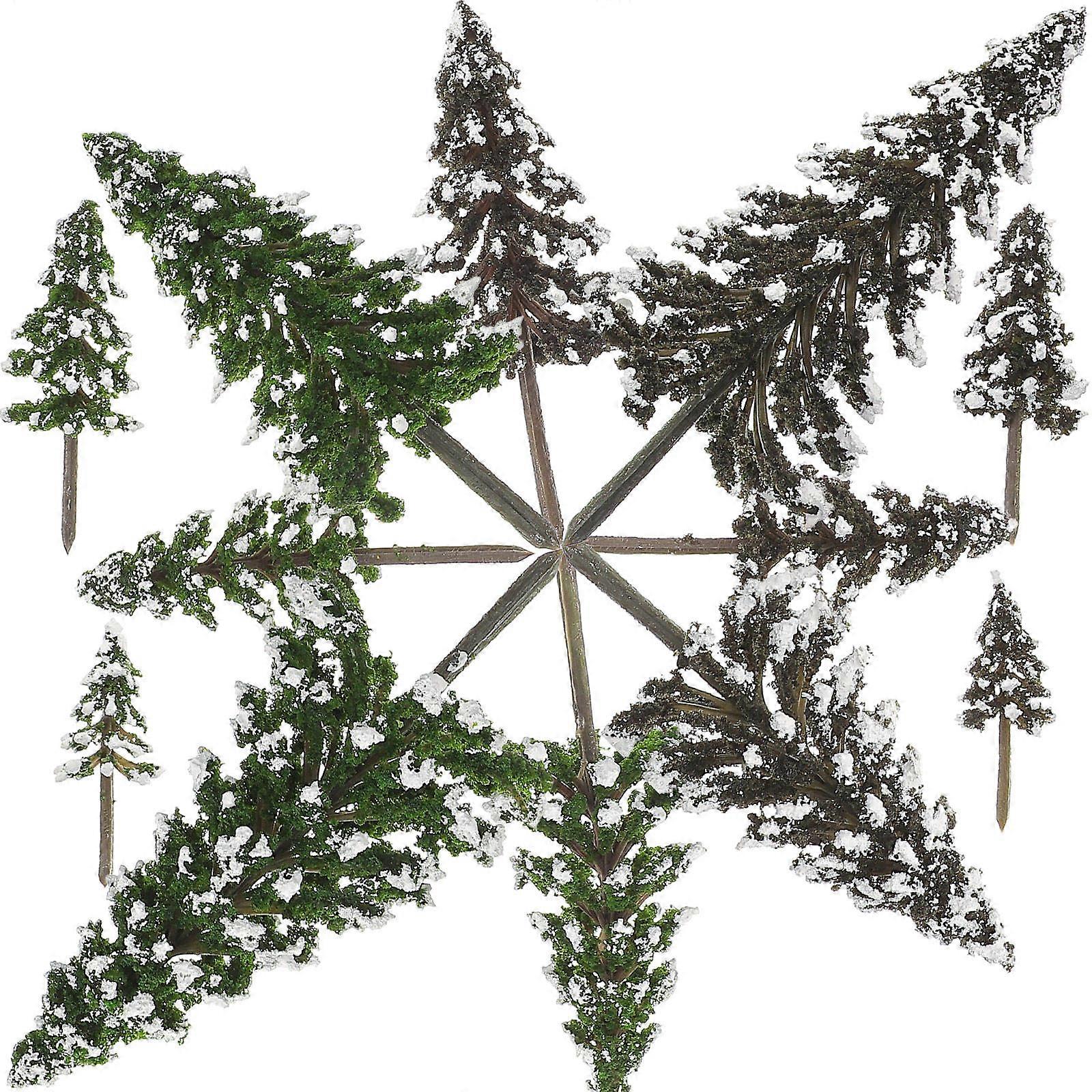 Mini Simulation Trees Pine Tree Model for Handmade Crafts 24Pcs Set