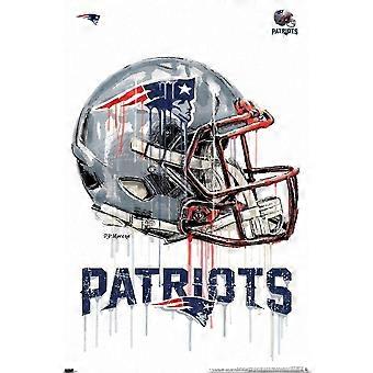 Quebra-cabeça de madeira NEW ENGLAND PATRIOTS - CAPACETE DRIP - 19347 -A2103
