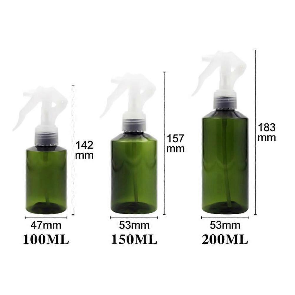 Green Plastic Spray Bottle with Trigger Dispensing for Storage 5Pcs
