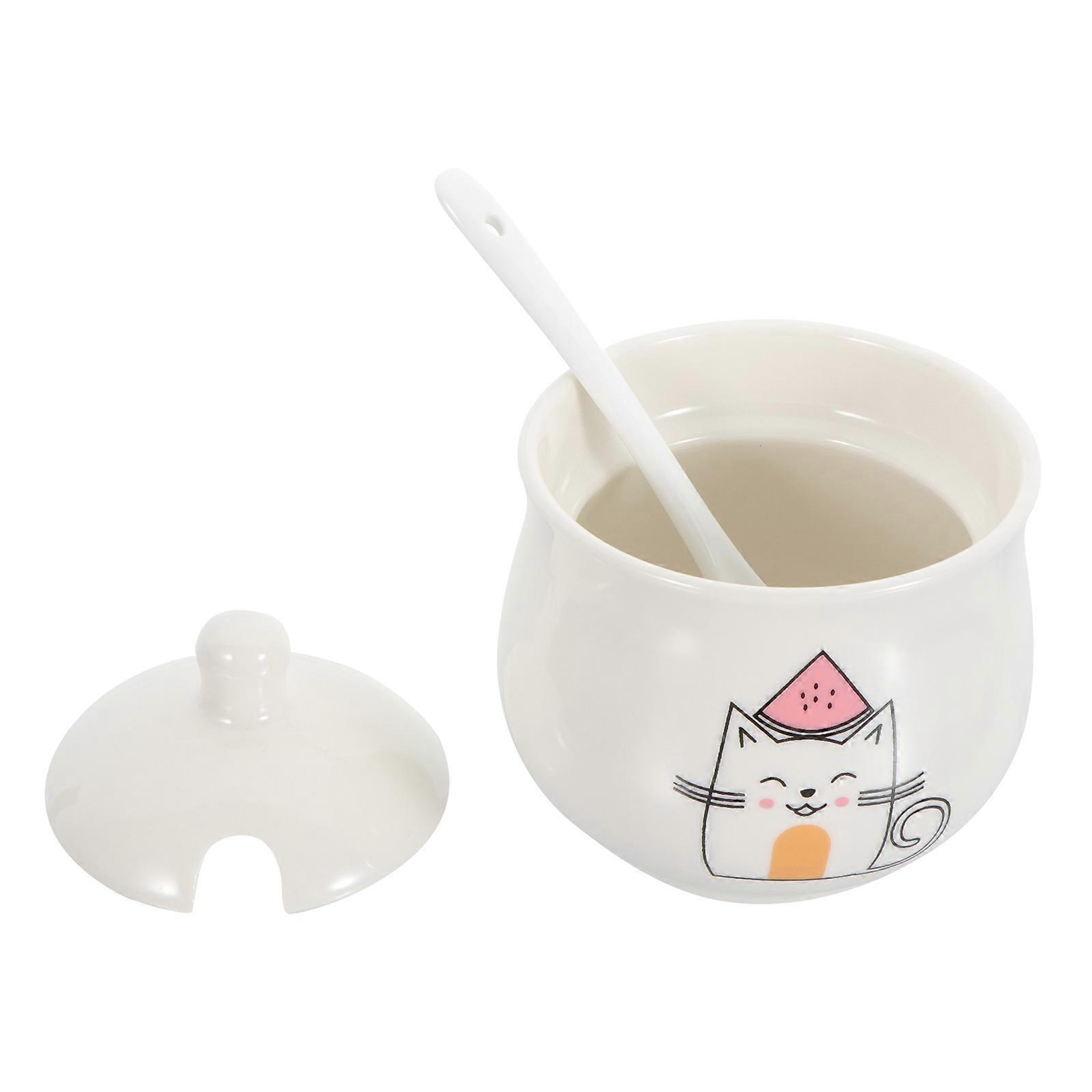 Ceramic Jar For Salt Kitchenware Organization Practical Design Relatives Gift 9X8.5X8.5CM 1Set