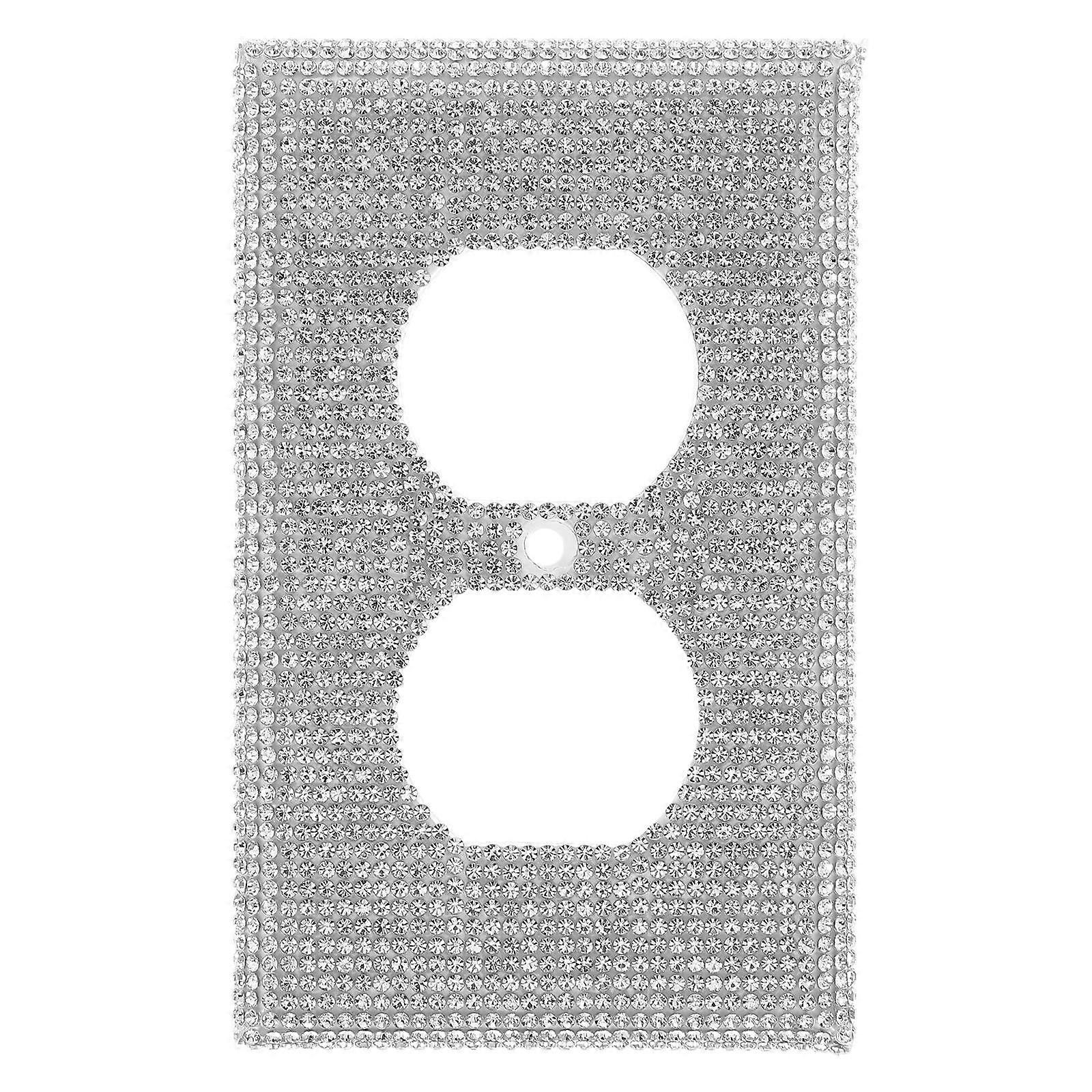 Decorative Socket Panel With Rectangular Shape For Homeowners And Electricians 1 Set Shiny Silver Cover
