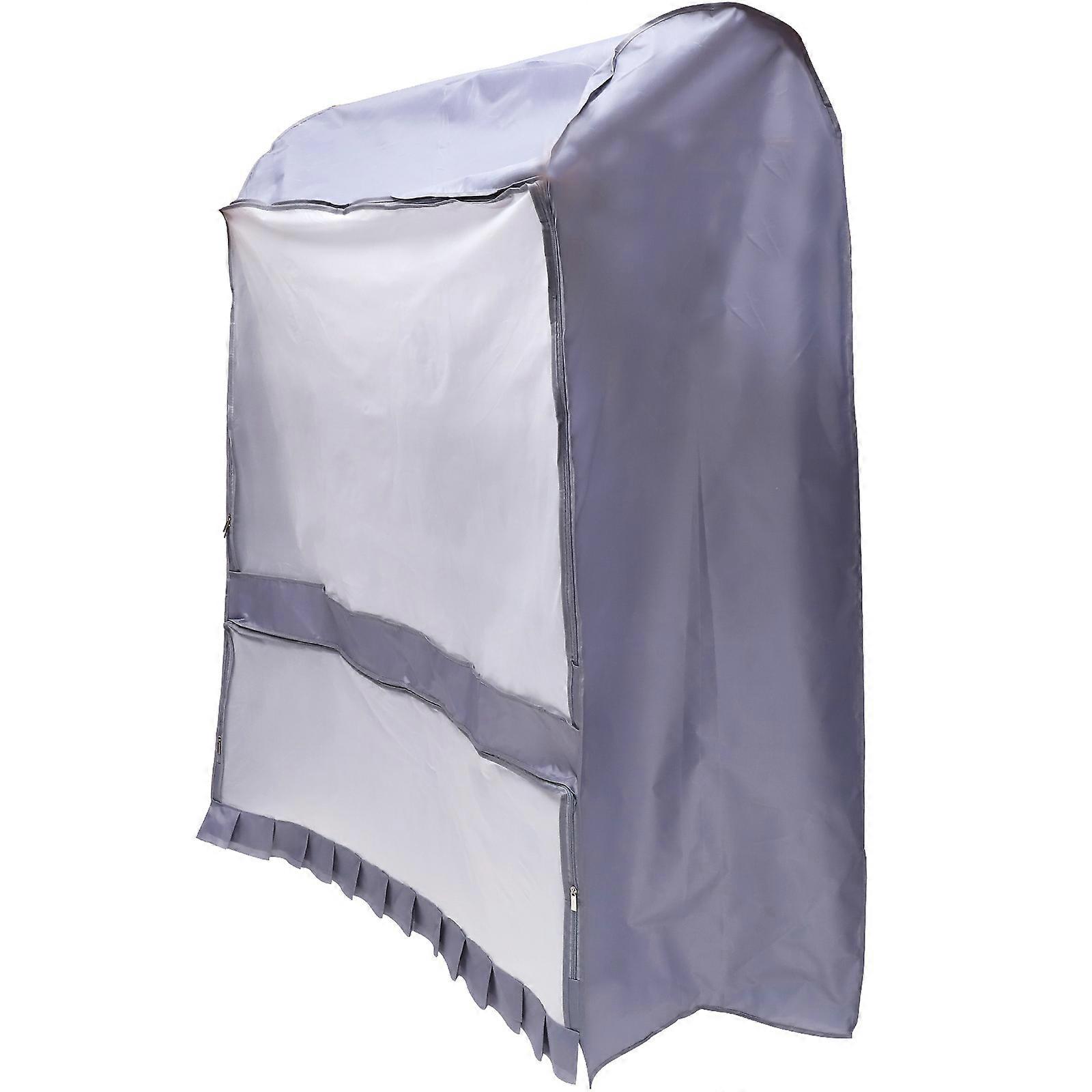 Garment Covers Clear Oxford Cloth Rectangular Shape Simple Design Insect Proof 1Pack Gray