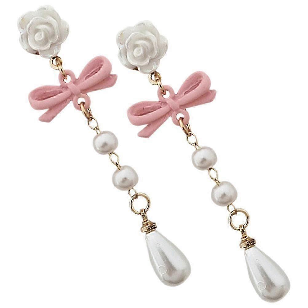 Flower Earrings Dangle Earrings for Decoration 1Pair