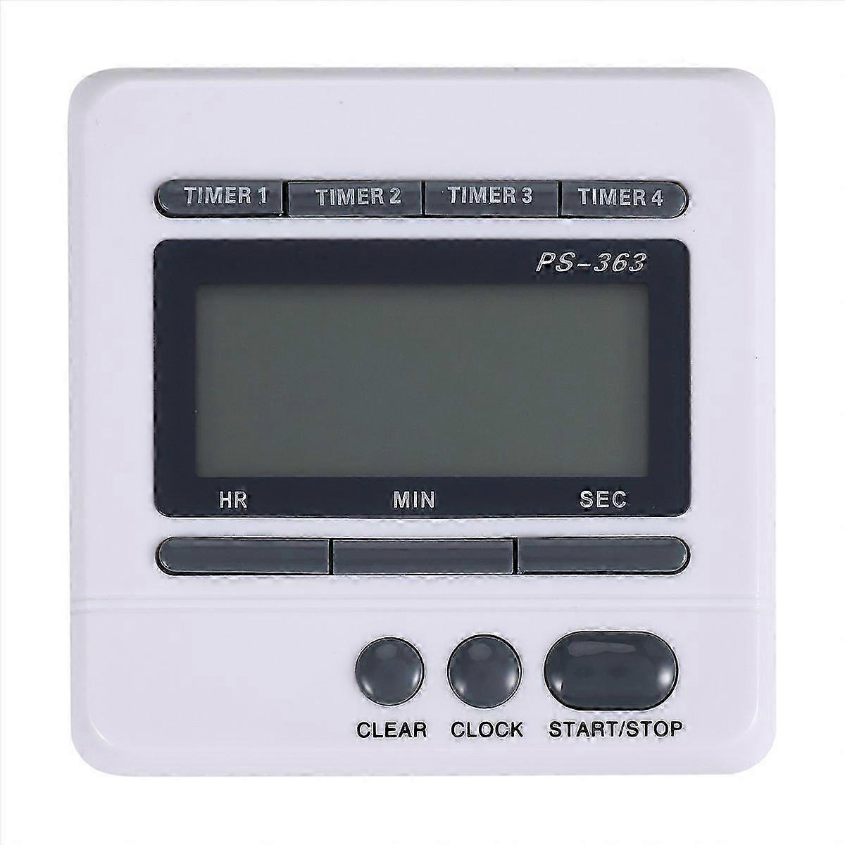Digital Countdown Timer 4 Channel Count Up Down Kitchen Cooking Timer Clock