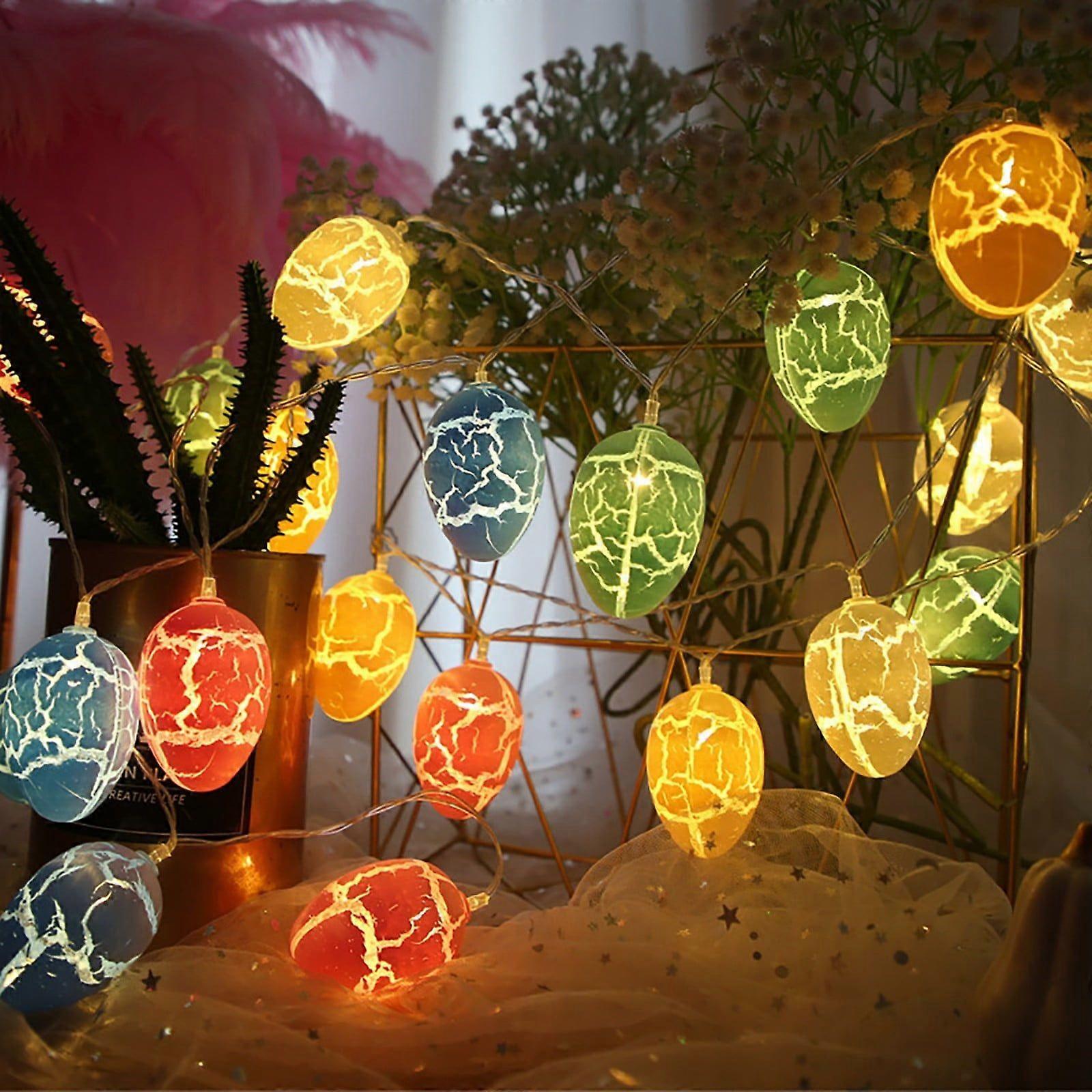Easter Egg LED String Light 1.5meter with 10 Eggs Ornament Battery Powered